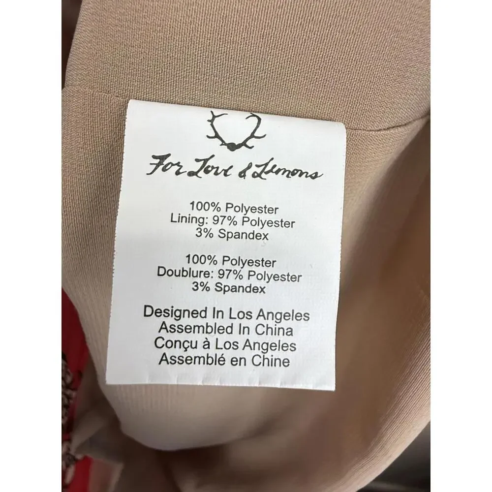 For Love & Lemons Boho Red Floral Pia romper size‎ M Boho Free - Picture 10 of 11